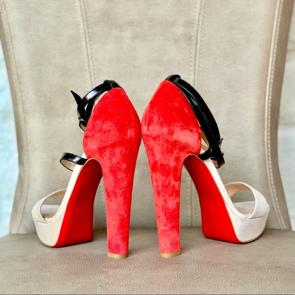 ♥️SOLD♥️💯CL SUMMERISSIMA STRAPPY HEELS 140 38 1/2 - Picture 4 of 8
